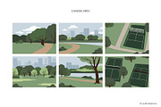 Sports in Park, People Illustration, a Sport Illustration by LyubovZaytseva (Thumbnail 18 of 20)