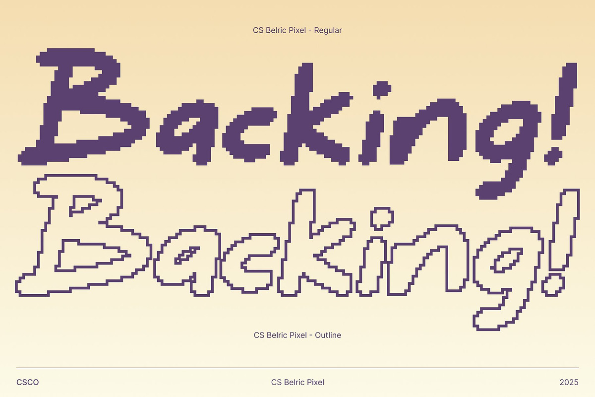 CS Belric Pixel, a Handwritten Font by Craft Supply Co. (Photo 3 of 8)