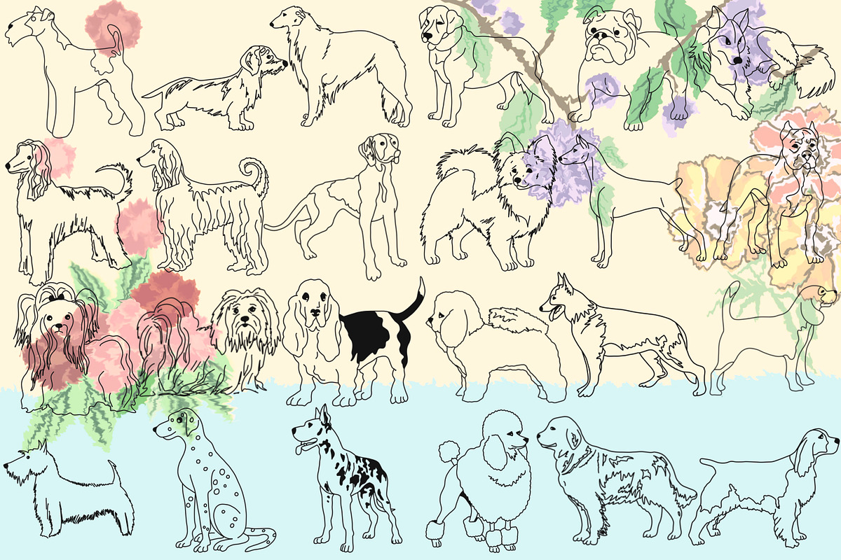 Dog Digital Stamps, a Graphic by Favorites_Art (Photo 8 of 15)