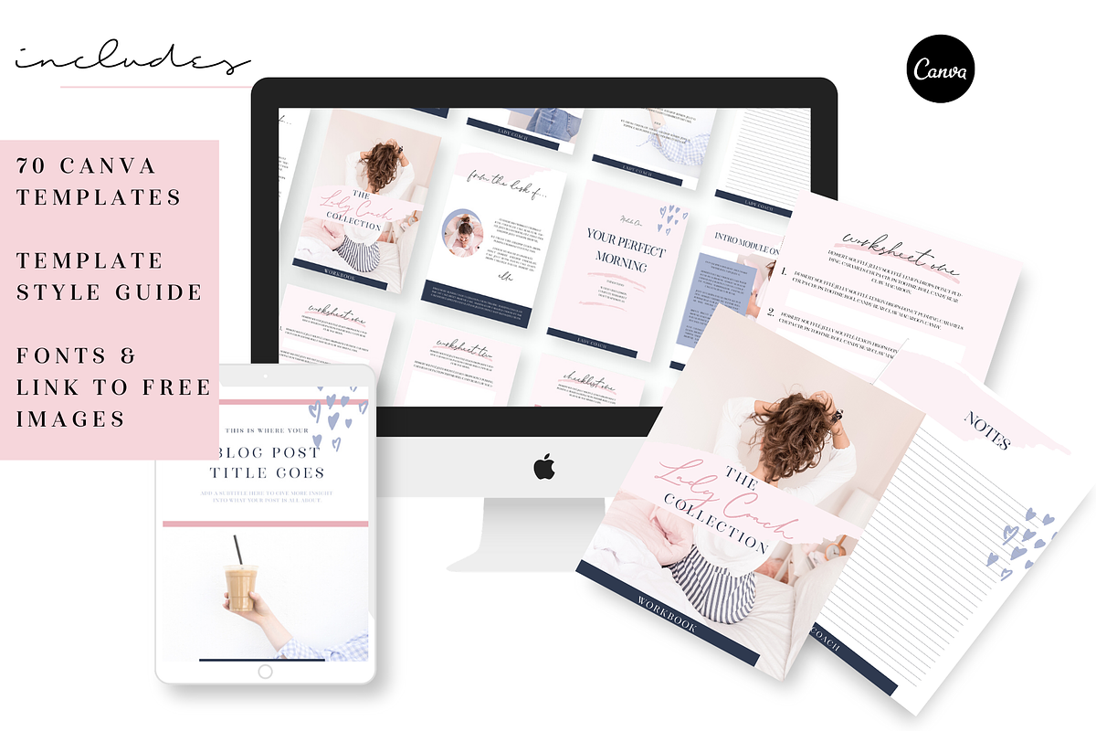 Canva Course Bundle 70 Lady Coach, a Magazine Template by VanessaRyan.co (Photo 1 of 11)