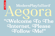 Aegora: Modern Playful Serif, a Font by Andfonts (Thumbnail 1 of 7)