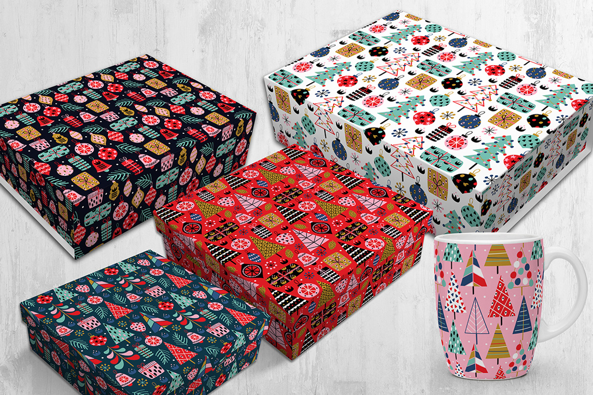 Christmas decorations pattern set, a Pattern Graphic by NataKa (Photo 15 of 15)