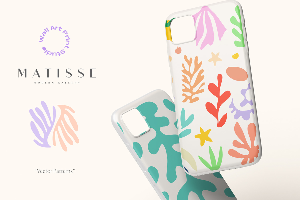 Matisse Modern Gallery 1, a Background Graphic by Wall Art Print Studio (Photo 9 of 13)
