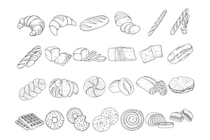 50 Bakery Procreate Stamps