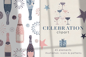 Champagne Celebration Clipart