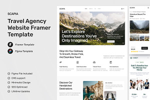 Scapia - Travel Agency Website Frame, a Websites & App Template by peterdraw