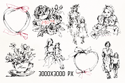 Whimsical Mother's Day Line Art Set, an Object Illustration by GiraffeCreative (Thumbnail 9 of 16)
