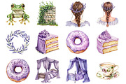 Watercolor Modern Rapunzel Clipart, a Seasonal Illustration by CitraGraphics (Thumbnail 2 of 6)