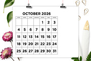 2026 Large Number 8.5x11 Calendar, a Stationery Template by Running With Foxes (Thumbnail 4 of 5)