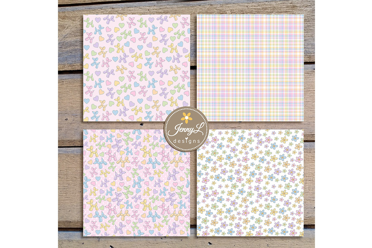 Balloon Dog SEAMLESS Digital Papers, a Graphic by JennyL Designs (Photo 4 of 6)