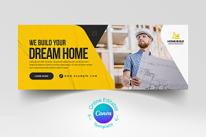 Construction Banner Canva Template, a Social Media Template by DesignOriel