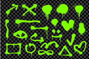 Graffiti spray acid splatter, an Object Illustration by alexdndz