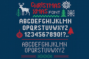 Christmas bold, thin font and number, a Social Media Template by Vector photo shop