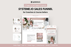 Blush Systeme.io Funnel Template, a Landing Page Template by Hayley's Digital Hub
