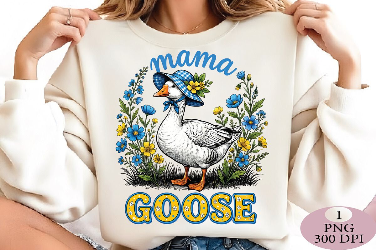 Floral Mama Goose Png, an Illustration by Daily.Designs (Photo 5 of 5)