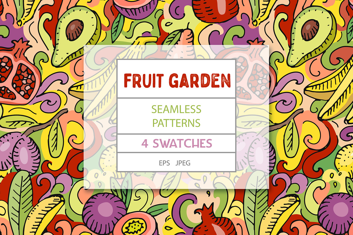 Doodle Fruit Seamless Pattern, a Pattern Graphic by MalinaShop (Photo 1 of 6)