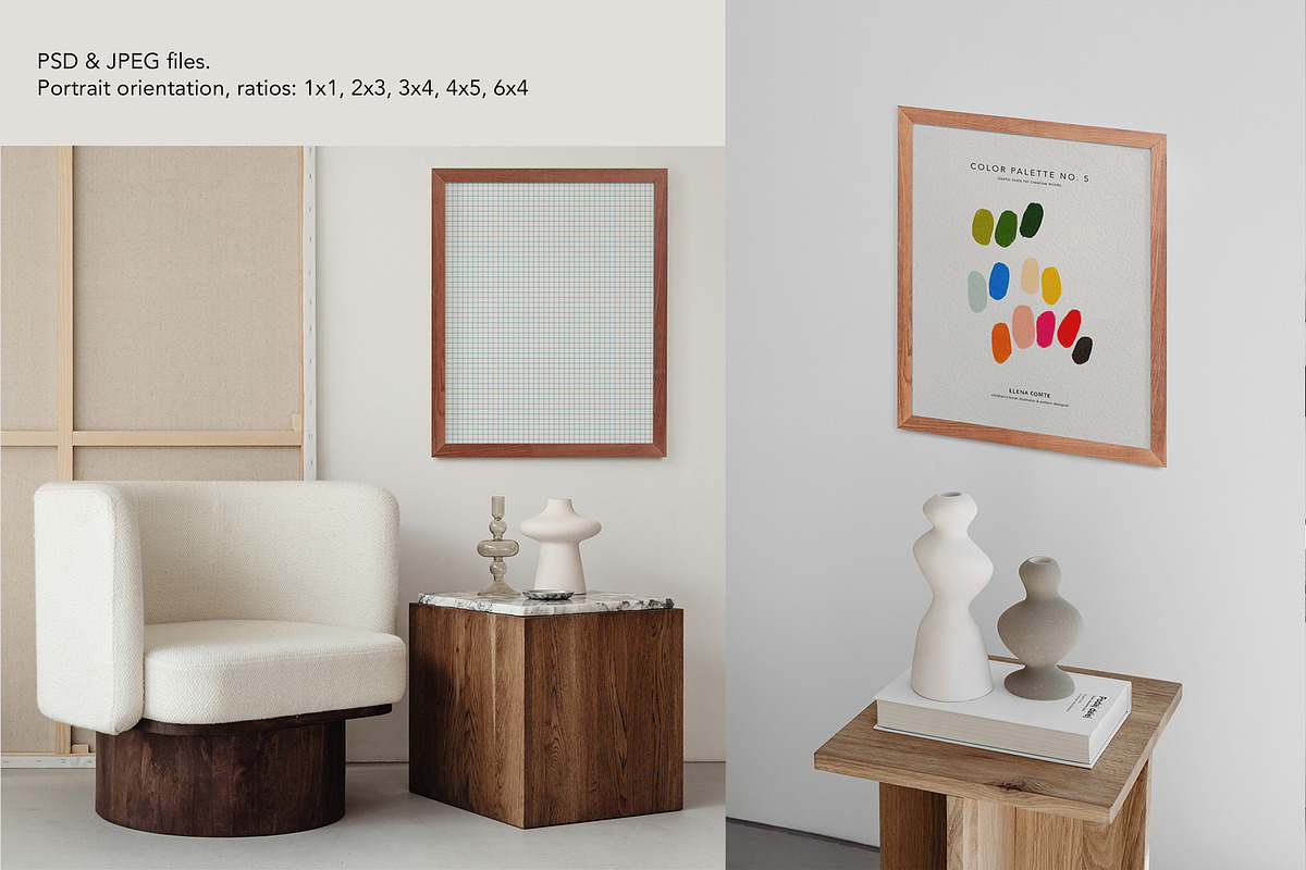 Althea- Minimal frame mockup bundle, a Print Template by Negative Space (Photo 3 of 7)