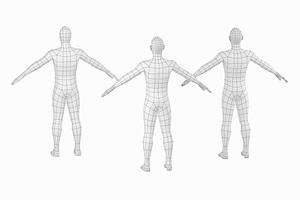 Male Body In A-pose Base Mesh