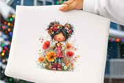 Whimsical girl and flower spring PNG, an Illustration by SinaCreation (Thumbnail 5 of 11)