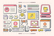135+ Retro User Interface Elements, an Object Graphic by katyaskrn (Thumbnail 7 of 8)