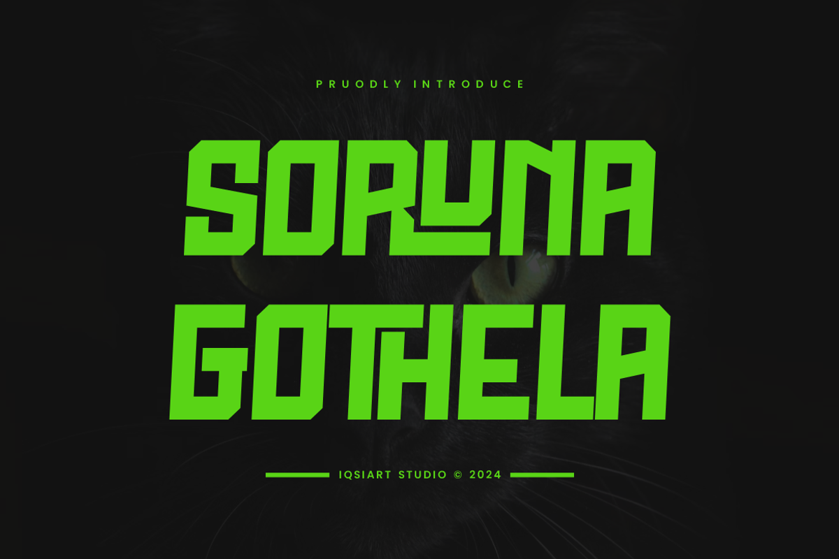 Soruna Gothela - Condensed Font, a Sans Serif Font by Iqsiart Studio (Photo 1 of 7)