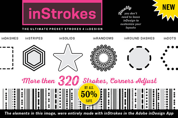 inDashes Round - Strokes 4 inDesign preview 8