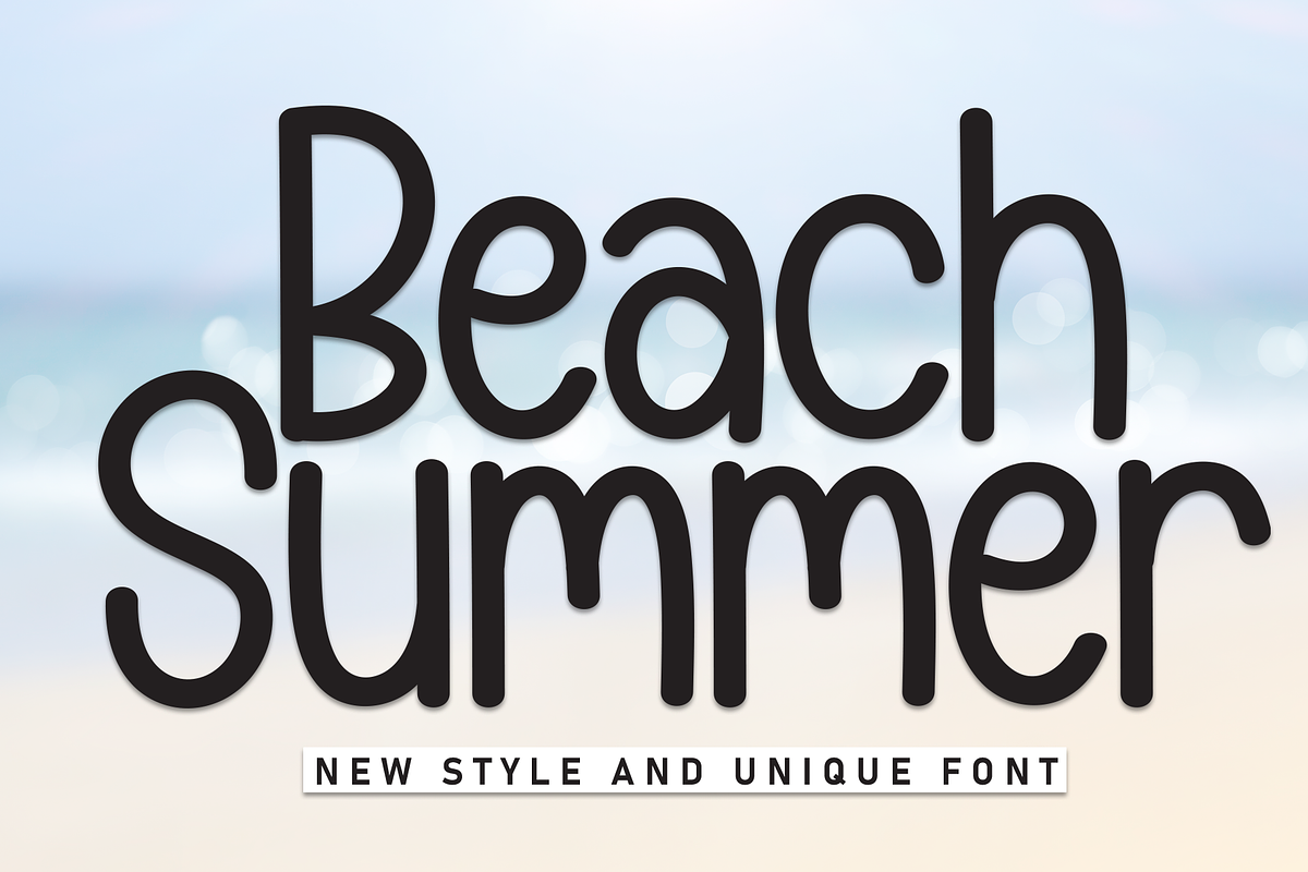 Beach Summer | Script Font, a Script Font by Scratchones (Photo 1 of 8)