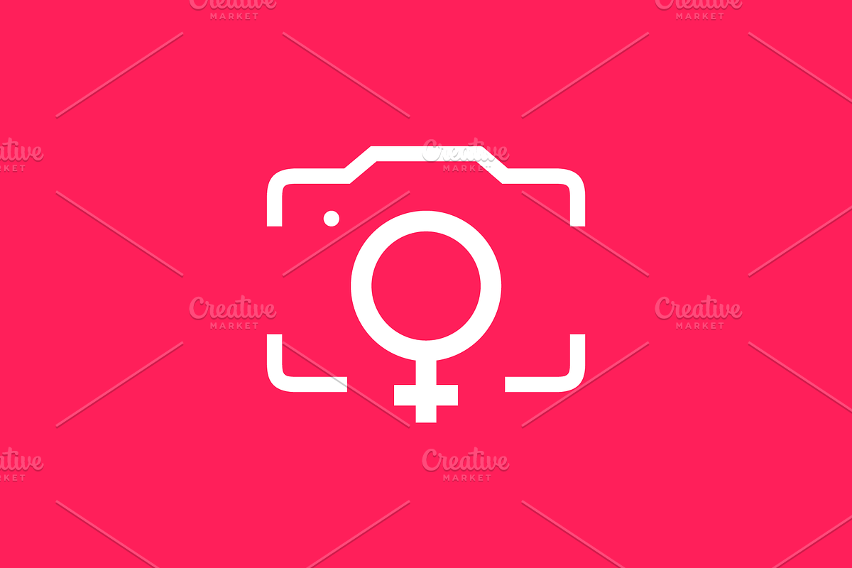 female photographer logo, a Branding & Logo Template by devastd