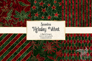 Holiday Velvet Digital Paper, a Texture Graphic by Digital Curio
