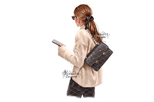 Stylish Girl Black Bag