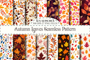 Autumn Leaves Seamless Pattern, a Pattern Graphic by designcity5