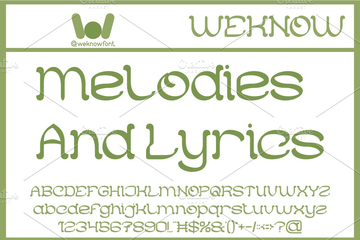 Folk Music font, a Font by weknow (Photo 2 of 8)