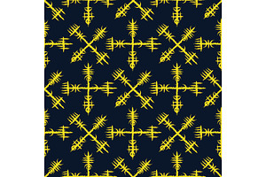 Viking Vegvisir Seamless Pattern