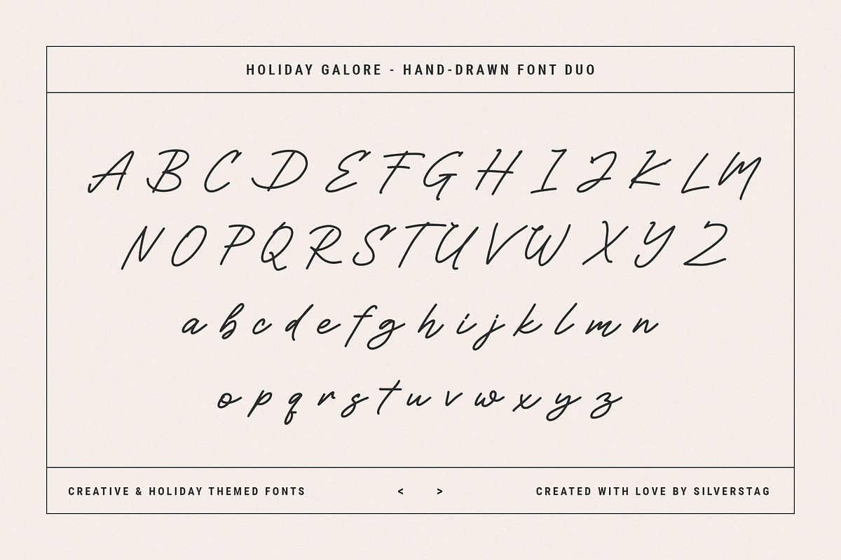 Holiday Galore - Hand-Drawn Font Duo, a Sans Serif Font by SilverStag Type Foundry (Photo 34 of 39)