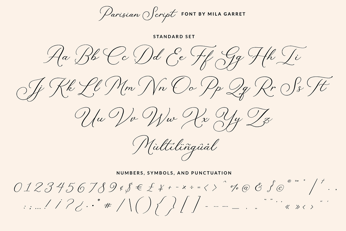 Parisian Vintage Calligraphy Script, a Script Font by Mila Garret (Photo 9 of 13)