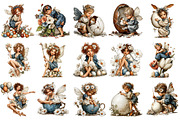 Vintage Easter Fairy Clipart, an Illustration by OK Design (Thumbnail 3 of 6)
