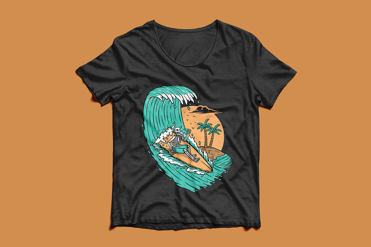 Enjoy the sea waves illustration, an Illustration by gunaonedesign (Photo 3 of 6)