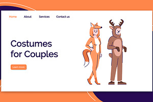 Costumes for couples landing page, a Landing Page Template by IMG Visuals
