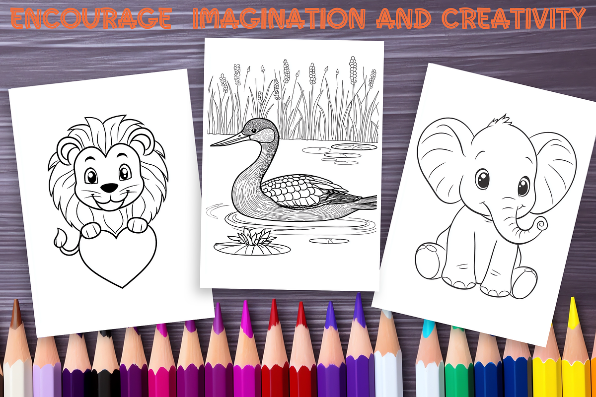 Cute Baby Animal Coloring Books, an Animal Illustration by LA Design (Photo 10 of 10)