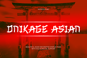Onikage Asian Display Font, a Blackletter Font by mesuka (Thumbnail 1 of 5)