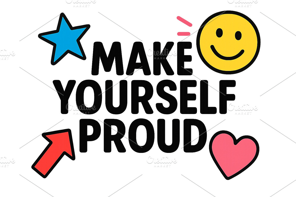 Vector illustration encouraging self, an Illustration by ZinetroN