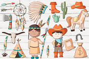 Cowboys and Indians, an Illustration by clipick (Thumbnail 2 of 5)