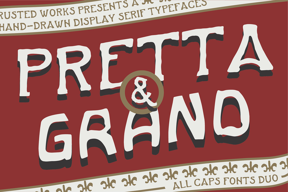 PRETTA & GRAND - DISPLAY DUO, a Serif Font by Rusted Works (Photo 1 of 5)