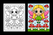 Whimsical Goblin World Coloring Page, a Decorative Illustration by Design Station (Thumbnail 4 of 8)