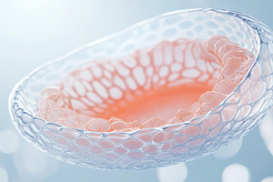 Close-up of transparent organic cell, a Photo by Dvoevnore photos