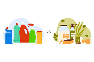 Eco friendly biodegradable cleaning, an Object Illustration by Flashvector
