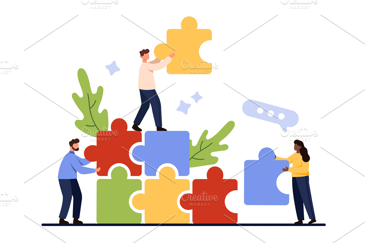 Team building, business, a Person Illustration by Flashvector