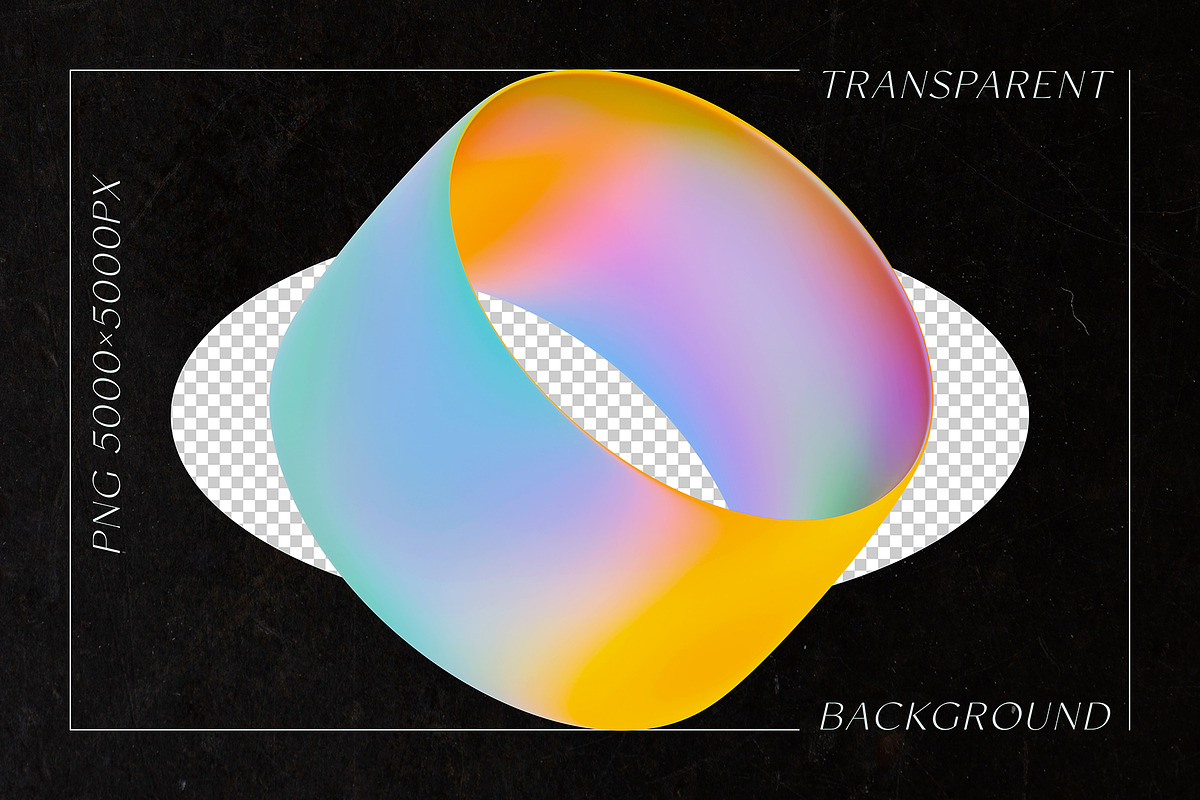 Holo Geometry Abstract 3D PNG Shapes, an Object Graphic by stasylionet (Photo 4 of 11)