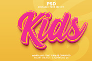 Kids Cute pink 3d Text Effect, a Layer Style Add-On by bdrobin (Thumbnail 2 of 2)