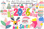 Pop Art Christmas 2026 Clipart, an Illustration by Black Bird Studio (Thumbnail 1 of 6)